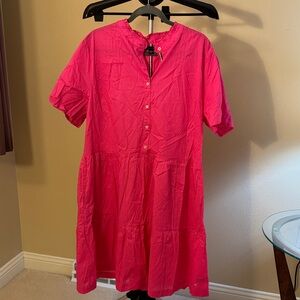 Never worn. Tommy Hilfiger Pink Button-Up Dress